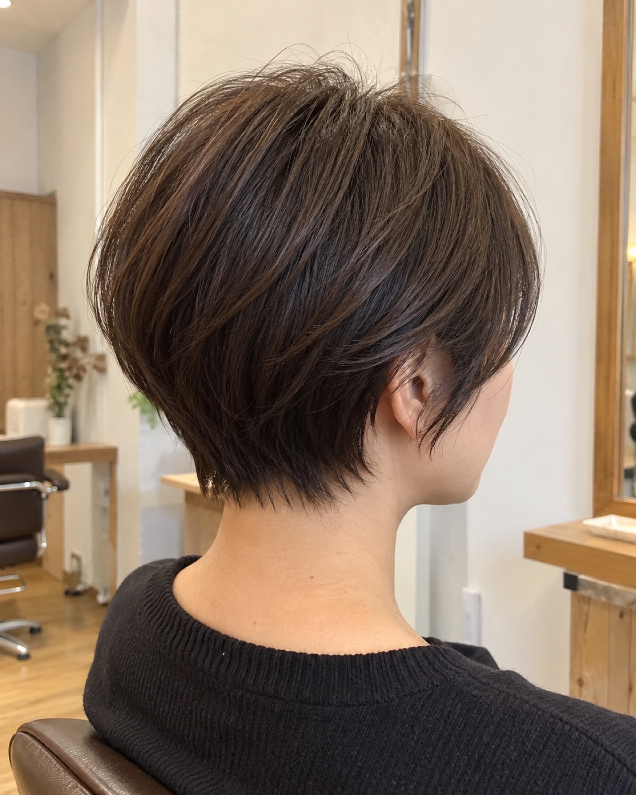 丸みのあるショート